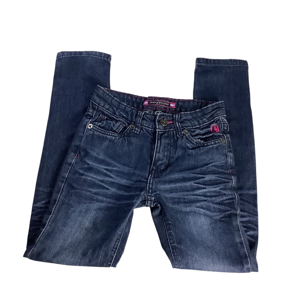 Cavi Jeans Girls Size 8 Blue Denim Studded Flap Pocket Y2K Aesthetic